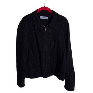 Vintage Action Wear Black Textured Jacket Size L